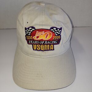 VSQMA 50 Years of Racing Beige elastic flex fit cotton cap
